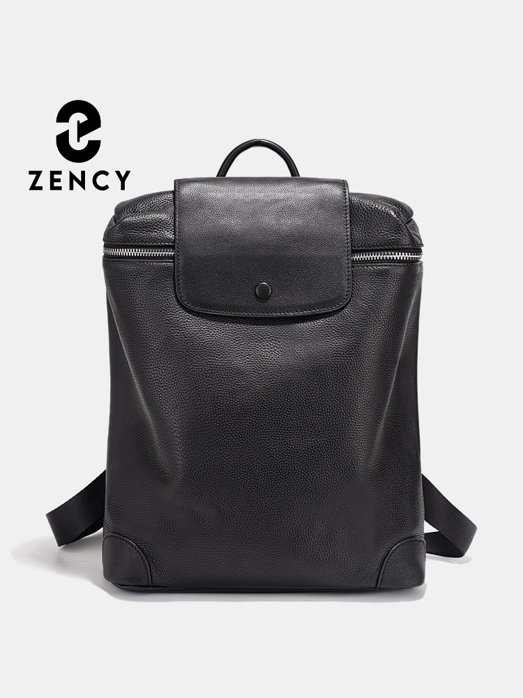 Interior Design Women - Zency 100% echt leer zwarte rugzak