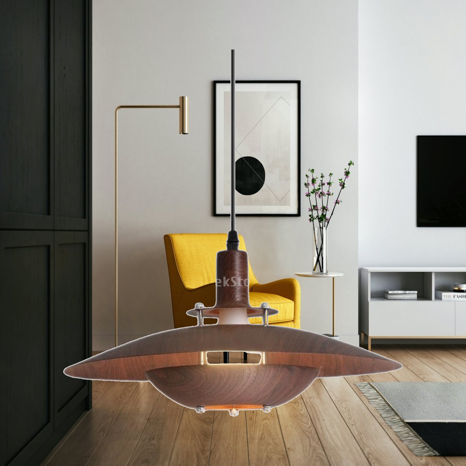 Interior Design Living Room And Kitchen - Landelijke stijl rustieke hanglamp van ijzer,