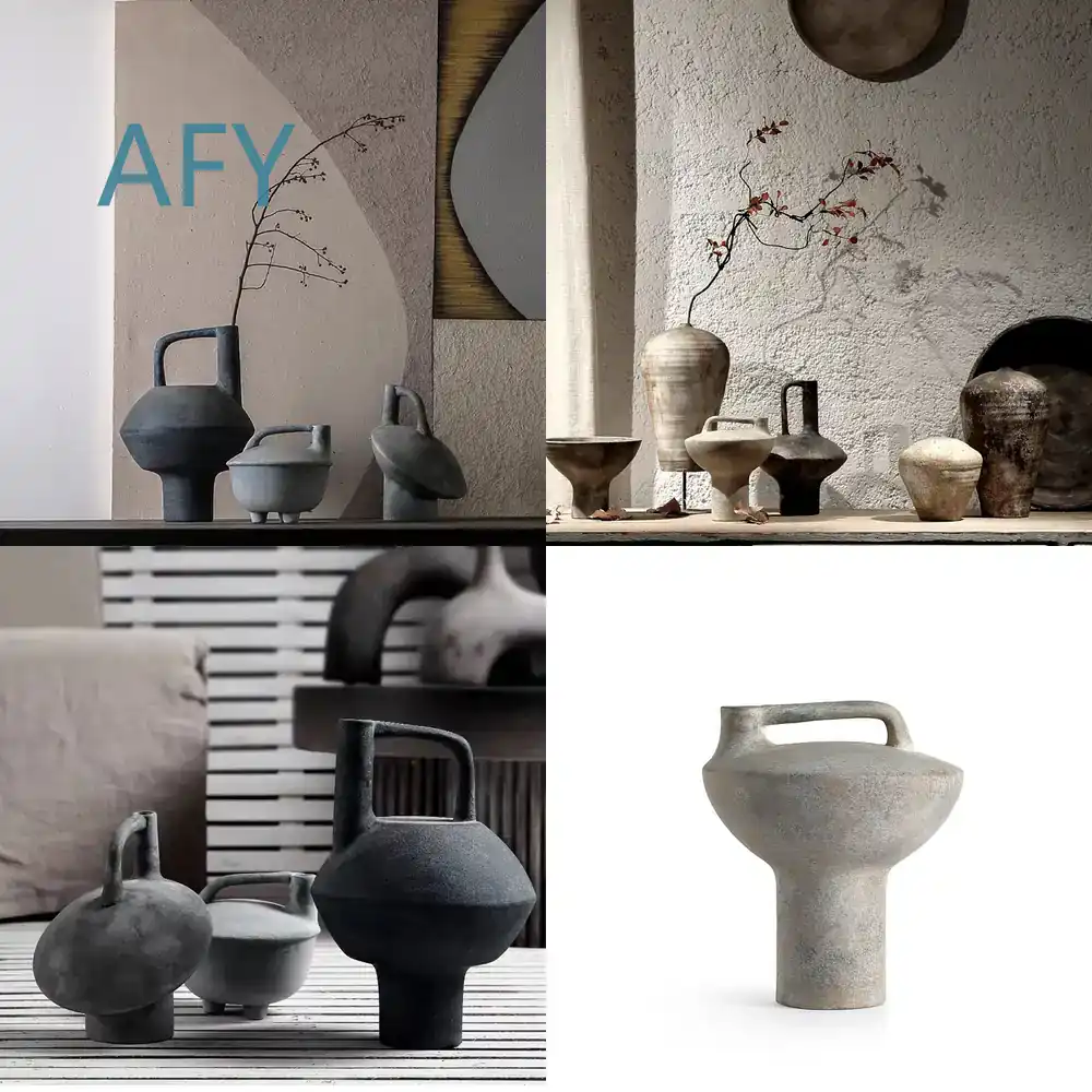 Interior Design Zen - Wabi Sabi vintage keramische vaas voor