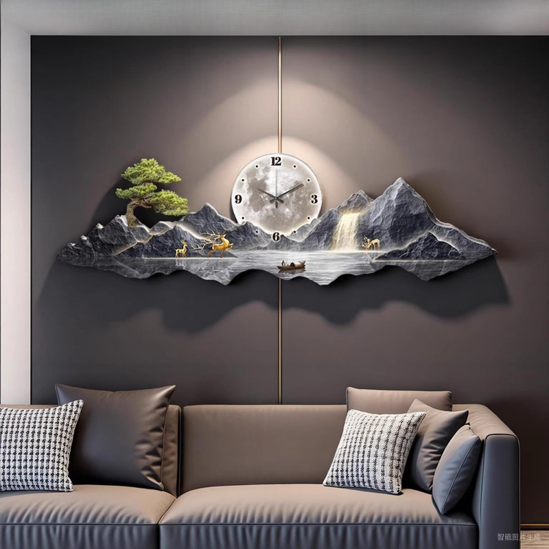 Luxe lichte wandklok woonkamer - Interior Design Living Room And Kitchen recensie en prijs