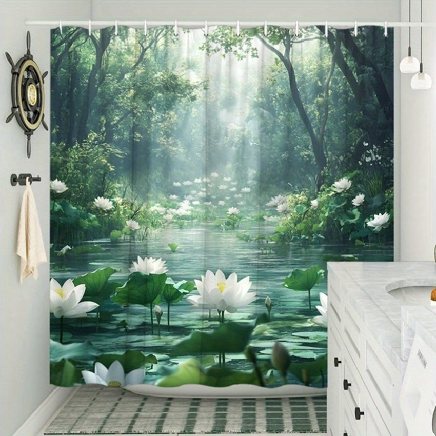 Lotus Forest Douchegordijn Pol - Interior Design Zen recensie en prijs