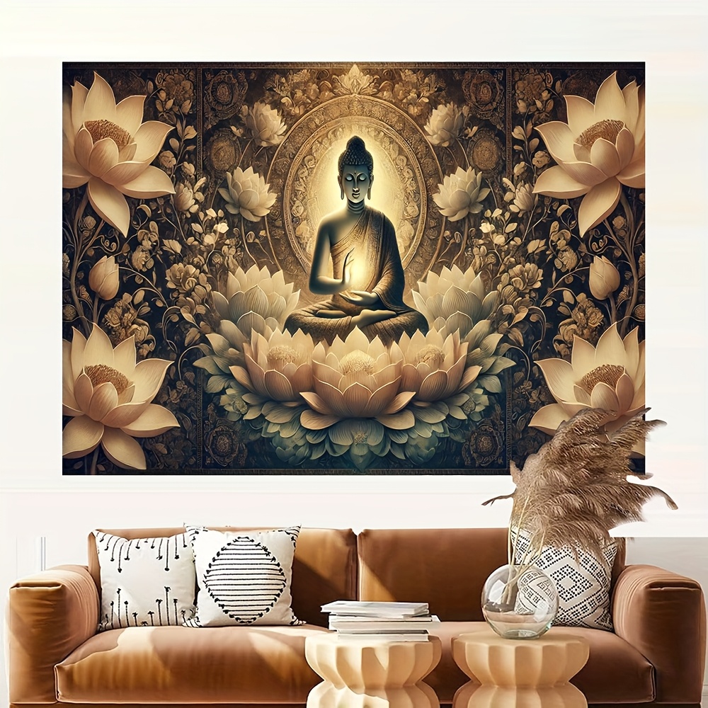 Boeddha Lotusbloem Wandtapijt  - Interior Design Zen recensie en prijs