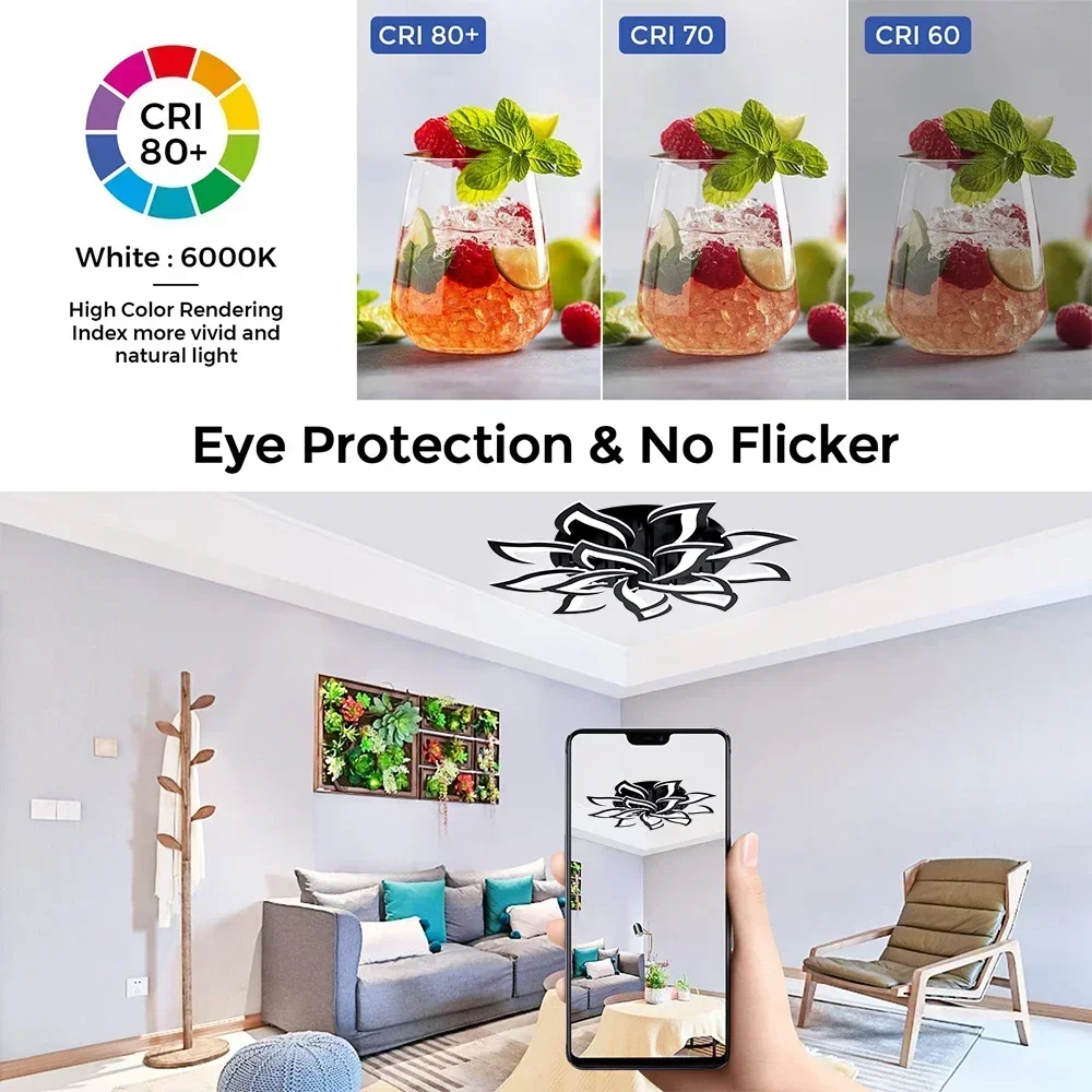 Designer LED-bloemblaadjeskroo - Interior Design Living Room And Kitchen recensie en prijs