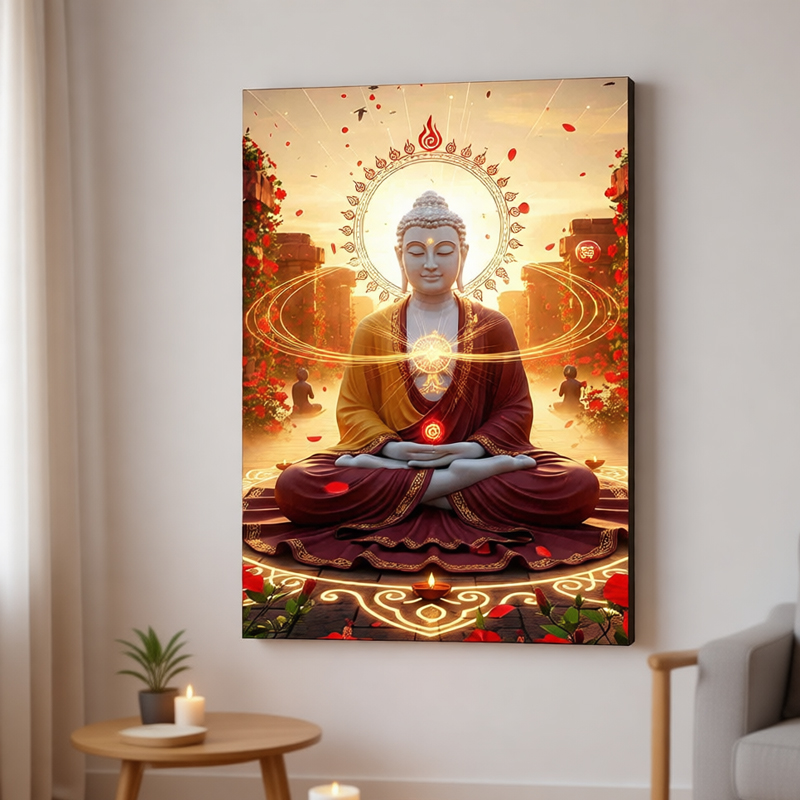 Moderne Oosterse Boeddha wandk - Interior Design Zen recensie en prijs