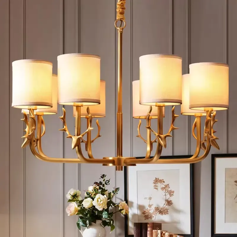 Koperen kroonluchter voor woon - Interior Design Living Room And Kitchen recensie en prijs